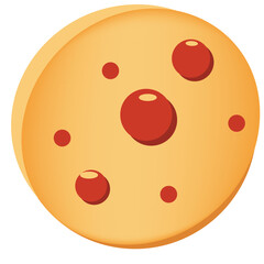 Shortbread cookies with red berries