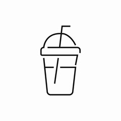 iced coffee icon sign vector