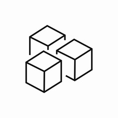 sugar cubes icon sign vector