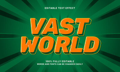 vast world editable text effects with a simple and modern theme