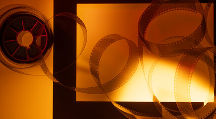 film reels for color cinematographic background