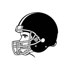 View of Football Helmet Illustration