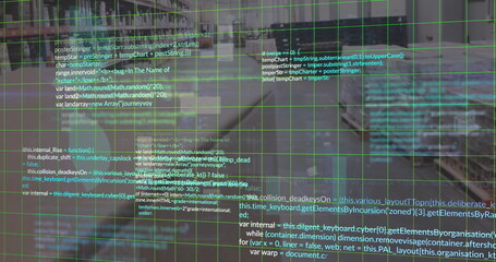 Image of data processing over warehouse