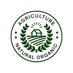 agriculture minimalist logo. farm simple logo 