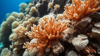 Obraz premium closeup image of a coral texture for background