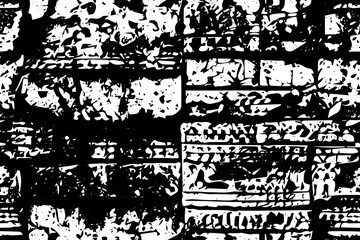 Old Dry Limestone Brick Wall Texture with Grungy, Chipped, and Worn Facade of Stiff Blocks, Scratched Granite Slabs, and Rustic Stone for Grunge Design