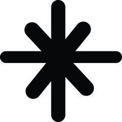 3d graphic of a icon with pictogram snow Flakes icon