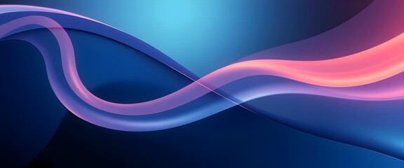 Fototapeta premium Abstract Blue and Pink Wavy Lines
