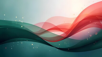 Abstract Wavy Lines with Gold Glitter