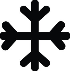 Obraz premium illustration of a plane Winter snow vector icon illustration snowflake simple icon