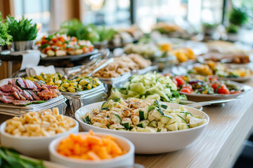 Fototapeta premium Buffet food catering food party on the table.