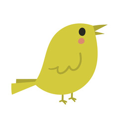 Yellow cute bird