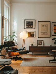 Vintage Ambient Living Room with posters