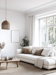 Nordic Style living room with natural light