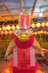 Taipei City, Taiwan - August 18, 2024: Every Hungry Ghost Festival, temples across Taiwan hold...