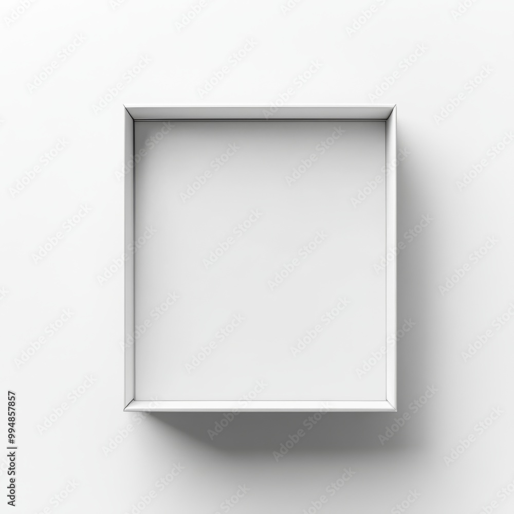 Poster realistic 3d top view box template mockup for branding and text on white background