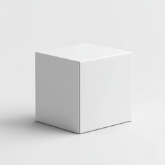 Clean 3D Blank Box Template Mockup for Customization | Isolated on White Background for Design Projects