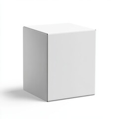 Naklejka premium Sleek 3D Box Template Mockup with Copy Space on White Background