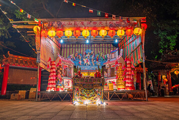 Taipei City, Taiwan - August 18, 2024: Every Hungry Ghost Festival, temples across Taiwan hold 