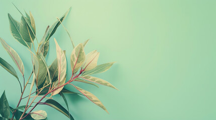 Fototapeta premium leaves background. background with leaves. nature theme on pastel background