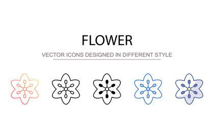 Flower icon design with white background stock illustration
