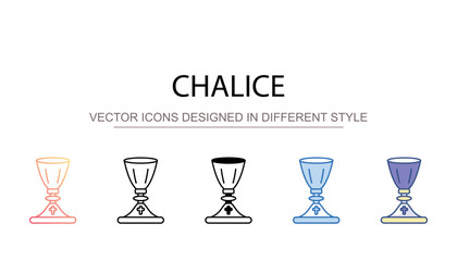 Chalice icon design with white background stock illustration