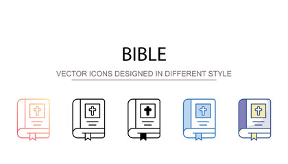 Bible icon design with white background stock illustration