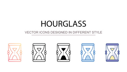 Hourglass icon design with white background stock illustration