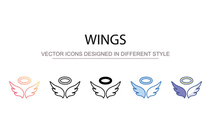 Wings icon design with white background stock illustration
