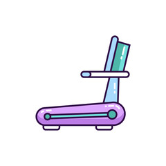 Fitness treadmill colored icon