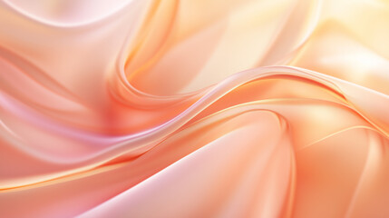 Obraz premium Art gradient frosted glass, flowing, transparent, elegant curves, soft peach color