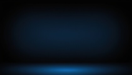Obraz premium Gradiant Textured Blue Dark Studio Background. Dark blue shade wall and floor background, three dimensional spaceroom for product display, marketing, business. 101