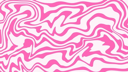 Abstract background of random pink and white wave line texture. Pink liquid abstract wallpaper