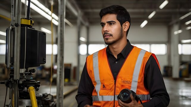 trabajador con chaleco reflectivo