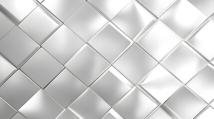 White square pattern. White silver geometric universal background for business presentation . Abstract elegant seamless pattern. Minimalist empty triangular BG. 