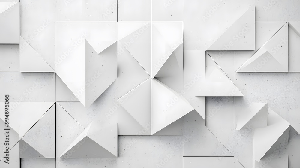 Aufkleber white square pattern. white silver geometric universal background for business presentation . abstra
