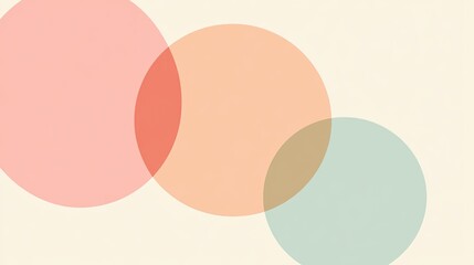 Abstract Background with Pastel-Colored Overlapping Circles