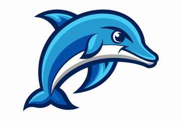 Dolphin head mascot logo design vector