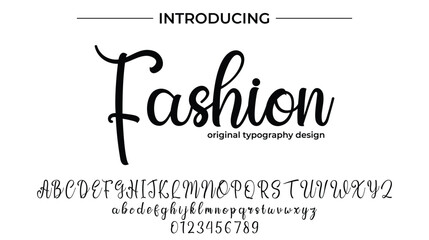 Fashion Font Stylish brush painted an uppercase vector letters, alphabet, typeface