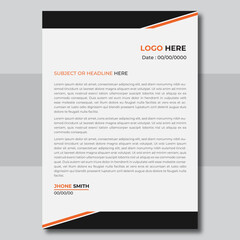 Simple corporate letterhead template design
