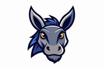 Donkey head mascot design vector