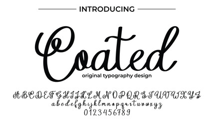 Coated Font Stylish brush painted an uppercase vector letters, alphabet, typeface