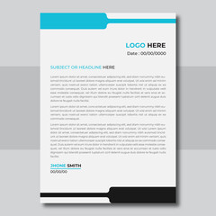professional business corporate letterhead design template
