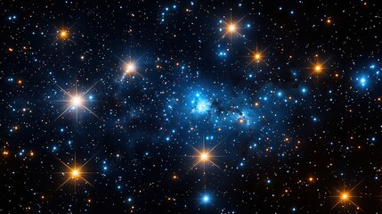 Fototapeta premium A star field background displays a dense concentration of stars scattered across the cosmos.