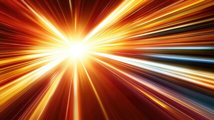 Obraz premium Bright Lines Radiating Outwards From a Central Light Source, a Design Pattern for Digital Media