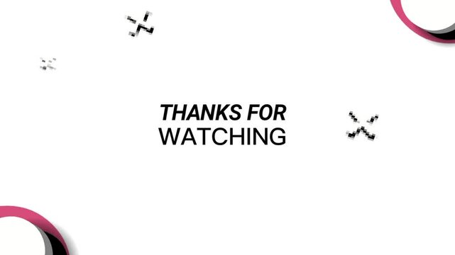 Text animation to be used at the end of the video "Thank you for Watching" theme lll