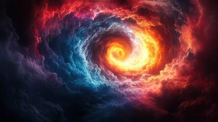 A summer vortex of swirling colors and energy creates a dynamic and captivating visual effect.