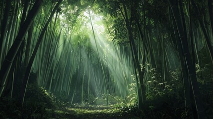 Mystical Bamboo Forest in Thailand Years Ago