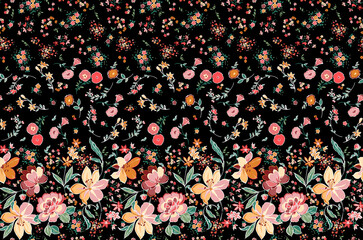Abstract floral pattern perfect for fabrics and decoration.