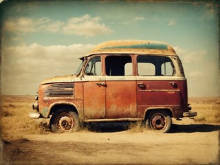 vehicle photo with dust overlay distress grainy grungy effect